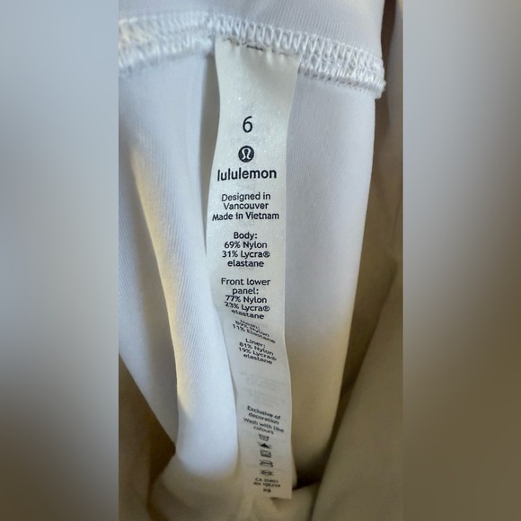 Lululemon Train Times Pant Legging 25” White Size 6 | Retired 2018 Rare Edition - Picture 7 of 8